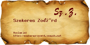 Szekeres Zoárd névjegykártya